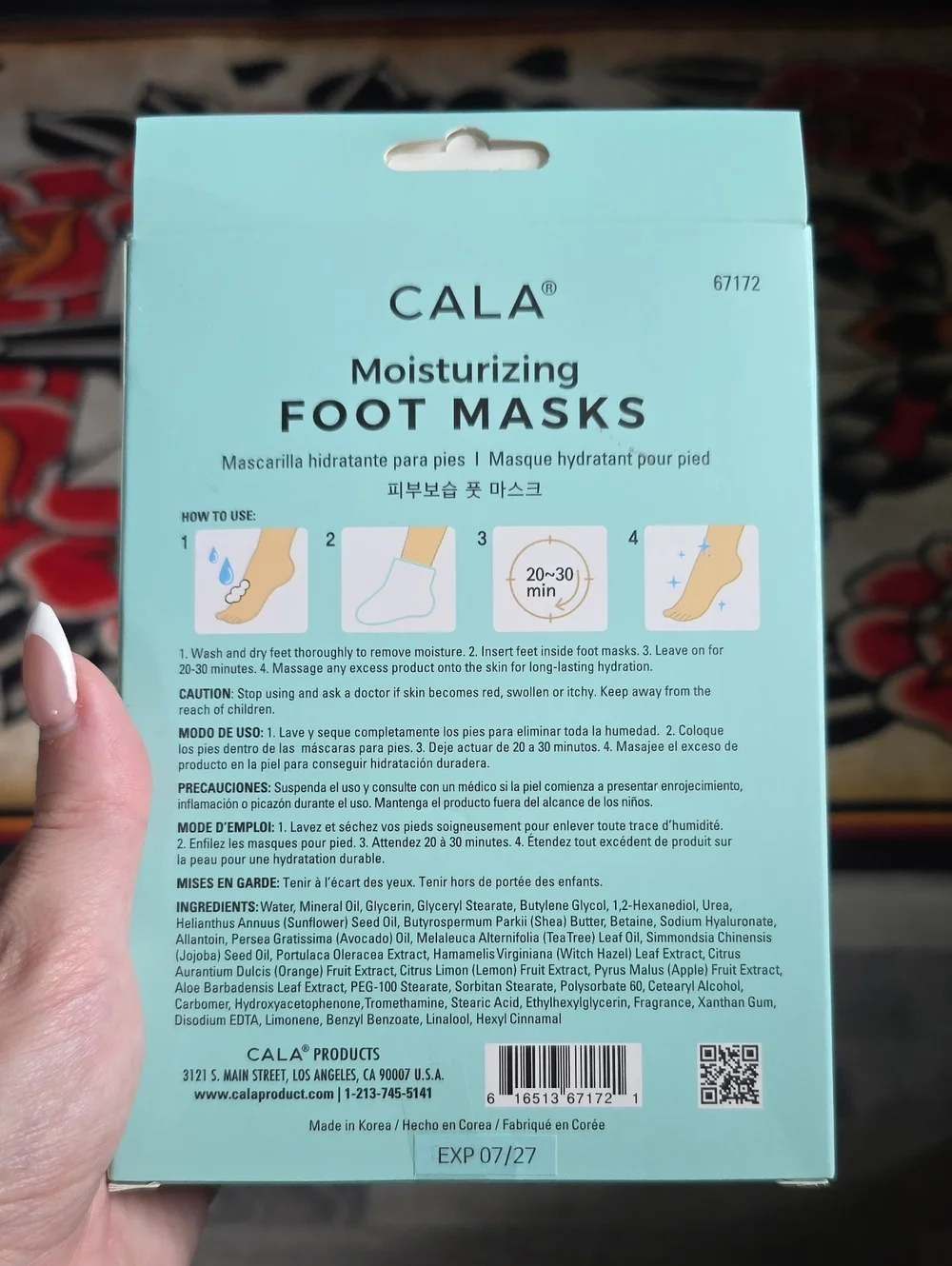 Moisturizing Foot Masks - Nourishing & Hydrating (Light Aqua)